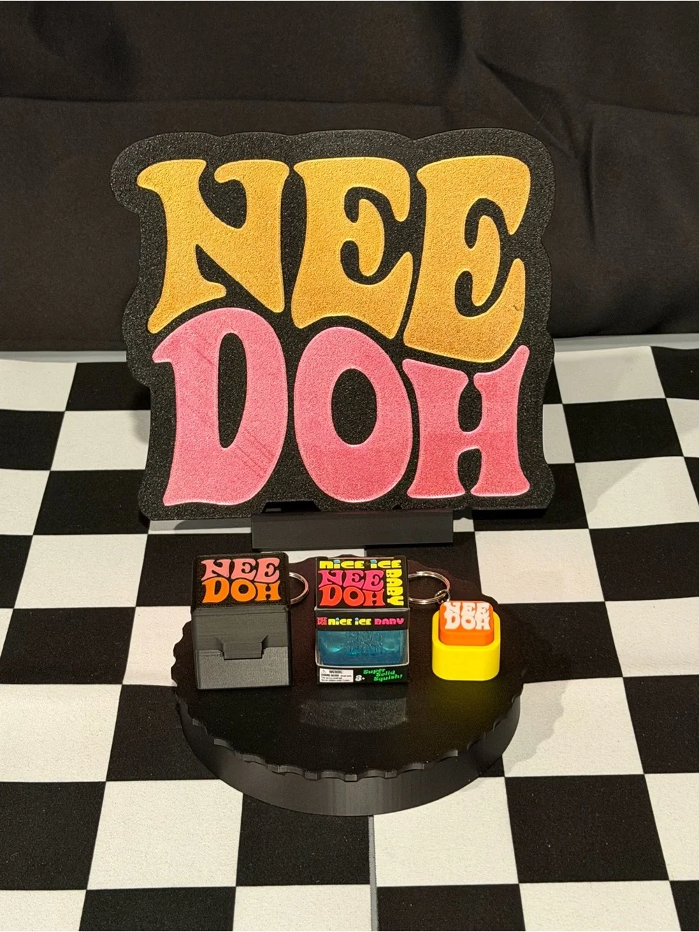 NeeDoh Nice Ice Baby / 3D printed Case & Fidget Clicker, Pick Your Colors